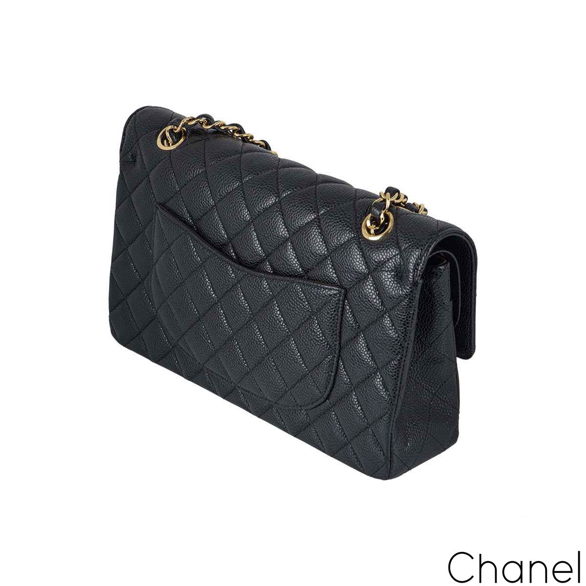 Chanel Black Caviar Jumbo Classic Double Flap Bag